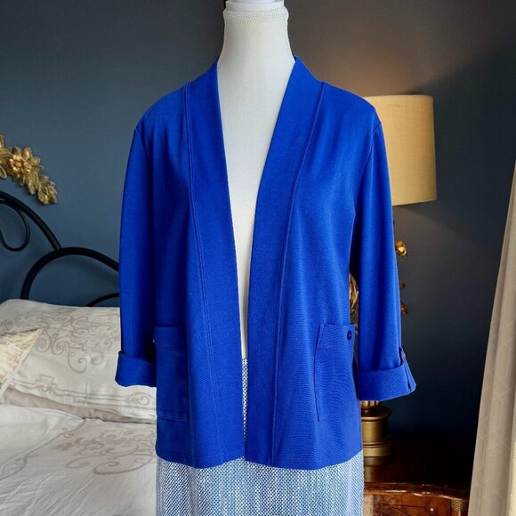 Alia Blue Cardigan With Pockets - Picture 1 of 7